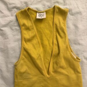 BDG Mustard Ribbed Tank Top